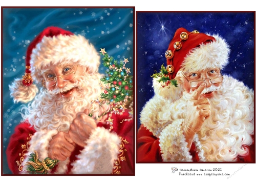 Twinkling Eyes Santa Toppers