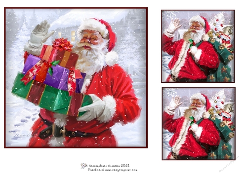 Santa Bearing Gifts Version 1 Topper