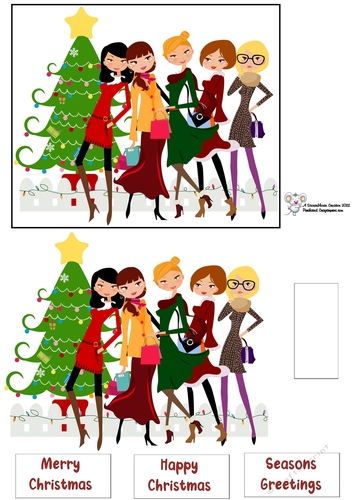 Ladies at the Christmas tree