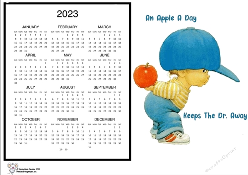 2023 An Apple A Day calendar 1