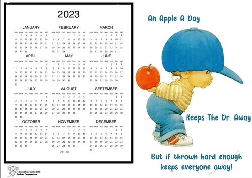 2023 An Apple A Day calendar 2