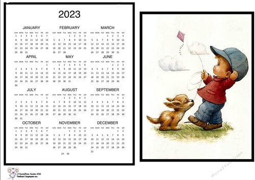2023 A Wiindy Day calendar