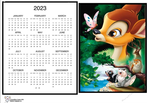 2023 Butterfly Fawn calendar