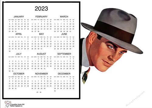 2023 Hatman Blank calendar