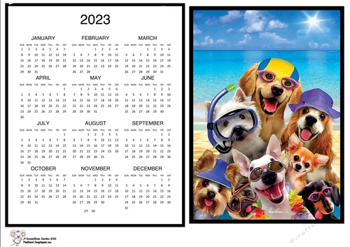 2023 Holidog Selfie calendar