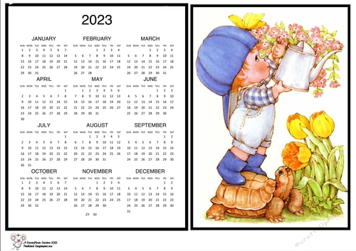 2023 Little Gardner calendar