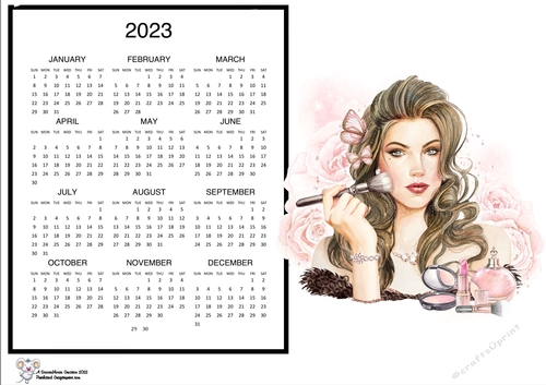 2023 Make up Beauty calendar