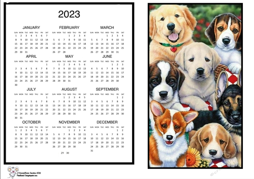 2023 Puppy Love calendar