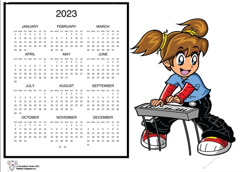 2023 Rock On calendar