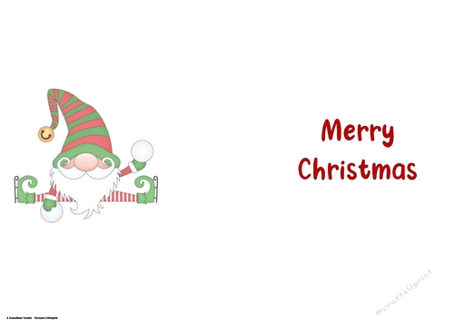 Ill Be Gnome for Christmas Merry Christmas insert  