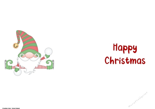 Ill Be Gnome for Christmas Happy Christmas insert