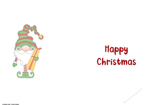 Ill Be Gnome for Christmas Happy Christmas insert 6