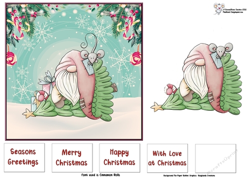 Gnome and Mouse bringing home the tree