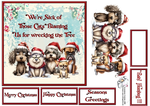 Angry Christmas Dogs Cats