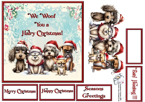Angry Christmas Dogs Hairy Christmas