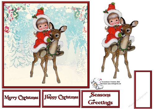 Girl on Reindeer