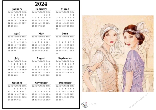 2024 calendar 2 Beauties