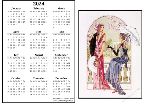 2024 calendar Having a gossip