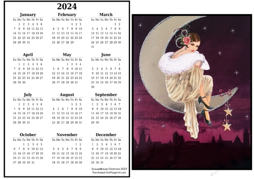 2024 calendar Moon Musings