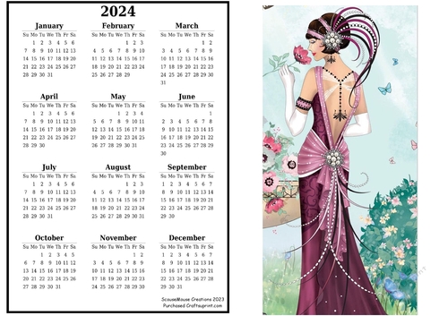 2024 calendar Taking time to smell the flowers