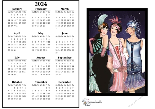 2024 Calendar Triple the trouble