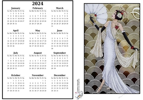 2024 calendar Vision in White