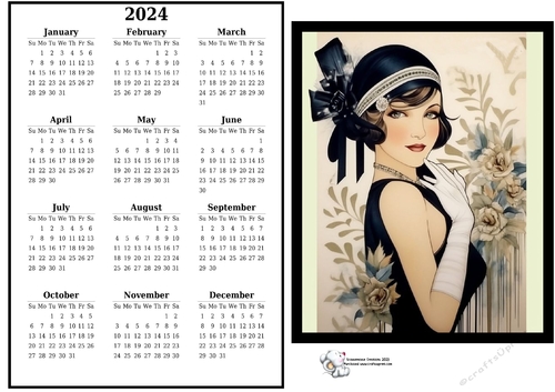 2024 Calendar Beauty in Black