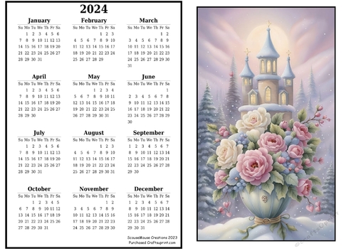 2024 calendar Floral Fantasy