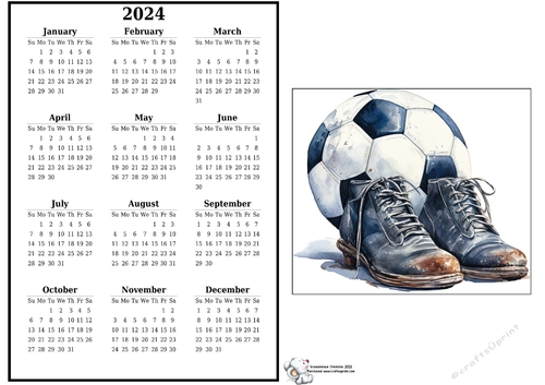 2024 calendar Football