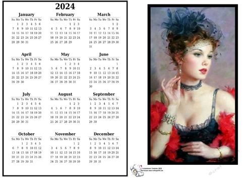 2024 calendar From the Folies
