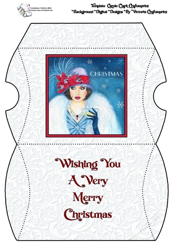 Art Deco Lady 2 Pillow Box no Greeting