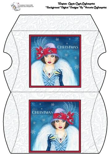 Art Deco Lady 2 Pillow Box no Greeting