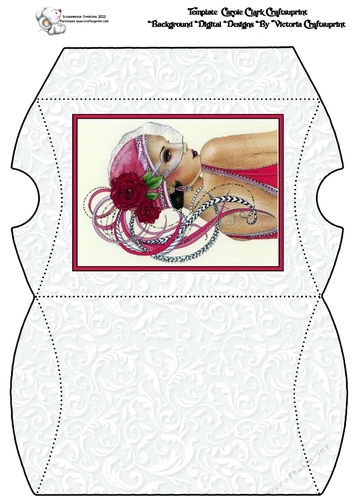 Art Deco Lady 3 Pillow Box No Sentiment