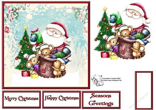 Santa and his Micey helpers