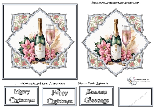 Christmas Champagne 10 Pink