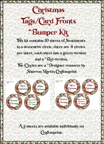 Card Front,Tags Sentiment Circles Bumper Kit