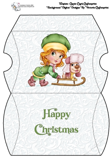 Frosty Friendship Glide Pillow Box Happy Christmas
