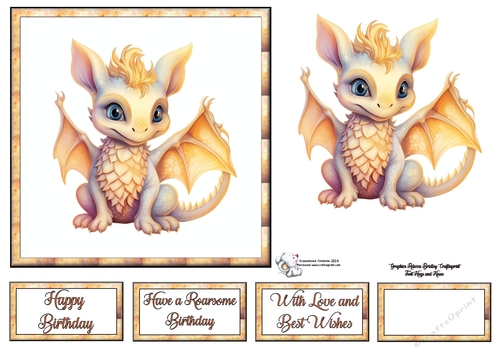 Cute Gold Baby Dragon 1