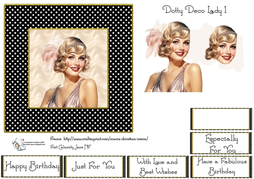 Dotty Deco Lady 1