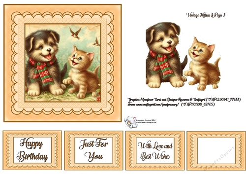 Vintage Kittens & Pups 3
