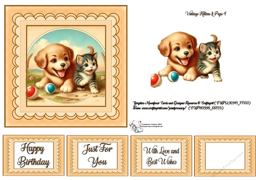 Vintage Kittens & Pups 4