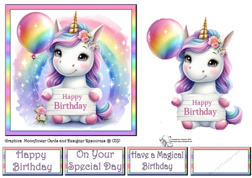 Unicorn Birthday Wishes 2