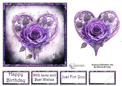 Rosey Heart in Purple (Mix 2) 1