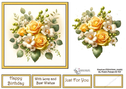 Yellow Flower Heart Arrangement 1