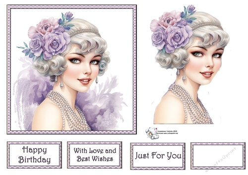 Art Deco Beauty - Lilac and Gray (Mix 1) 1