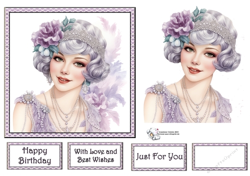 Art Deco Beauty - Lilac and Gray (Mix 1) 3