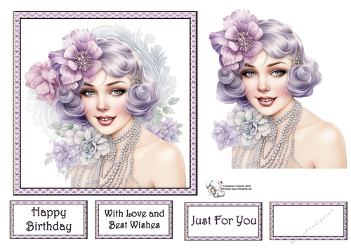 Art Deco Beauty - Lilac and Gray (Mix 1) 4