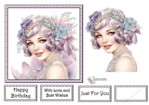Art Deco Beauty - Lilac and Gray (Mix 1) 5