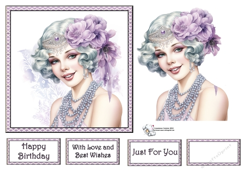 Art Deco Beauty - Lilac and Gray (Mix 1) 6