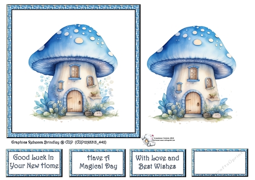 Fanciful Fairy House in Blue  (Mix 1) 1